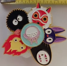 MY NEIGHBOR TOTORO, SPIRITED AWAY, AND PRINCESS MONONOKE-SPINNER ENAMEL PIN
