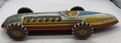 MARX Antique 1950s Indianapolis Tin Wind Up Race Car Vintage -READ-