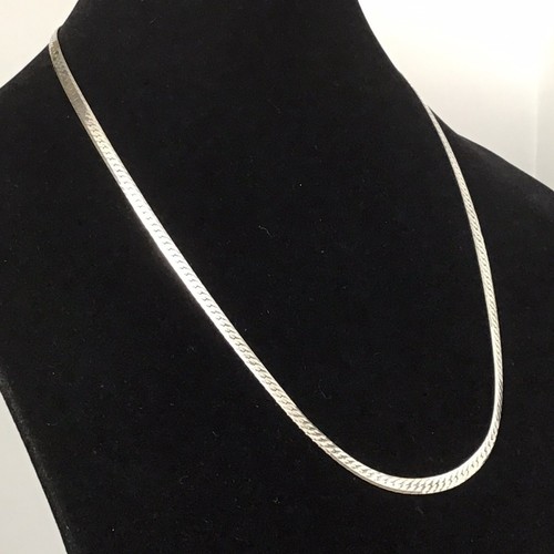 Sterling Silver Herringbone Chain 24” 5mm 23.4g Vintage