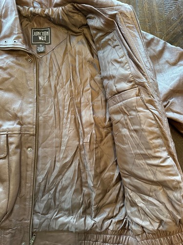 Junction West Giacca Uomo, Marrone Scuro, 100% Vera Pelle, Medium - Foto 7 di 10