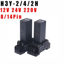 H3Y-2/4/2H Adjustable Delay Time 12V 24V 220V 8/14Pin Timer Relay With/No Base