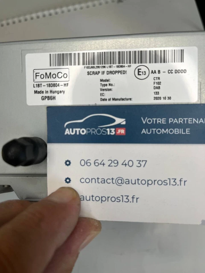 MODUL POSTE AUTORADIO NAVIGATION GPS FORD FIESTA VII L1BT-18D804-HF CTR F102 DAB - Photo 2/4