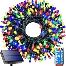Solar String Lights Outdoor115 Ft 300 Led Solar Christmas Lights With Remote8 Mo