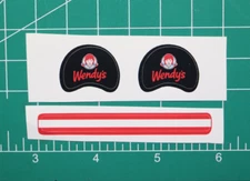 Wendy's Restaurant OPI Gumball Football Helmets DIECUT DECAL SHEET ONLY *NEW*