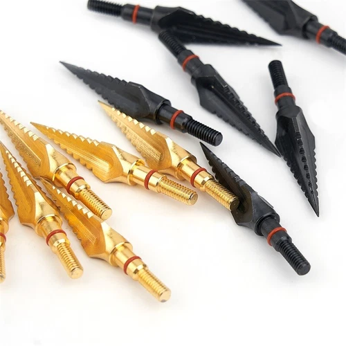 125 Grain Carbon Steel Archery Hunting Broadheads Screw-in Arrow Tips Points - Bild 2 von 17