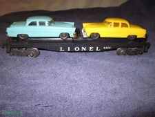  Lionel 6424 Automobile Flat Car w/ 2 Original Autos Mold 6424-11