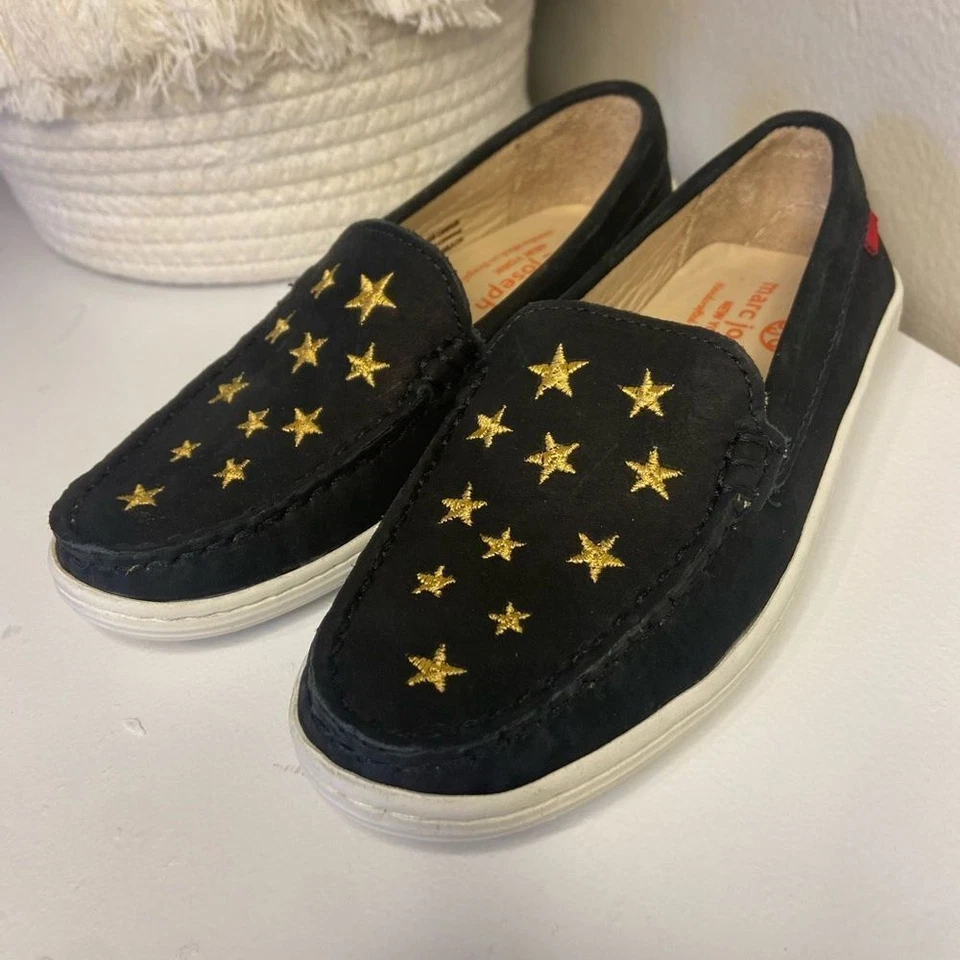 Mocasín MARC JOSEPH NEW YORK Niña Gamuza Cuero Driver Estrella Dorada Niño NUEVO 12 Foto 4 de 4