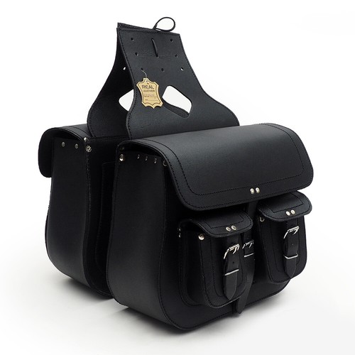 1 Paar Leder Satteltaschen Chopper Cruiser Seitentaschen universal - Bild 3 von 5