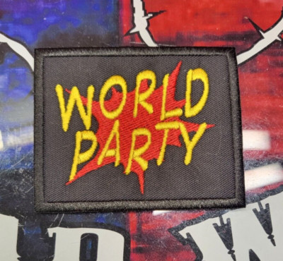 EMBROIDERED WORLD PARTY ALTERNATIVE ROCK BAND PATCH (Please Read Ad)