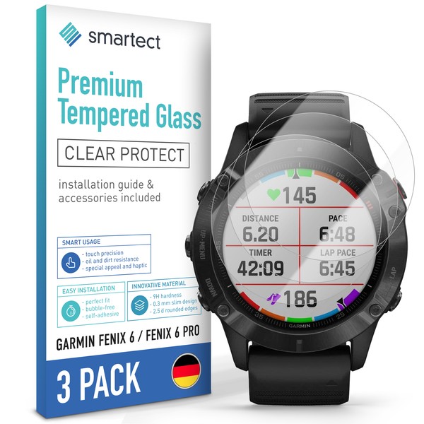 3X Schutzglas Panzerfolie Klar FüR Garmin Fenix 6 / Fenix 6 Pro Displayschutz-image