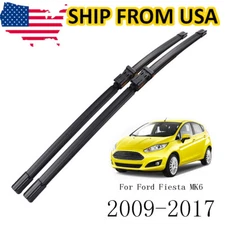 Windshield Wiper Blades Front Window Kit For Ford Fiesta 09+ 26"&15" Flat Wipers
