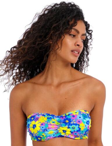 Freya Garden Disco Bandeau Bikini Top Underwired Lined Swimwear Tops 204310  - Afbeelding 1 van 10