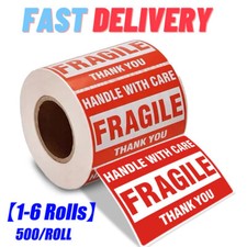 Adesivi Fragili 1 Rotolo 500 2x3 Etichetta Fragile Adesivo Manico Con Cura Spedizione