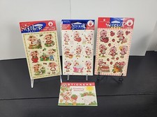 Rare Vintage Strawberry Shortcake Stickers 6 Sheets  small Sticker Booklet