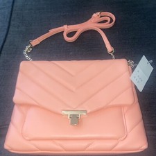 A New Day Quilted Boxy Crossbody Bag - Coral, Pink