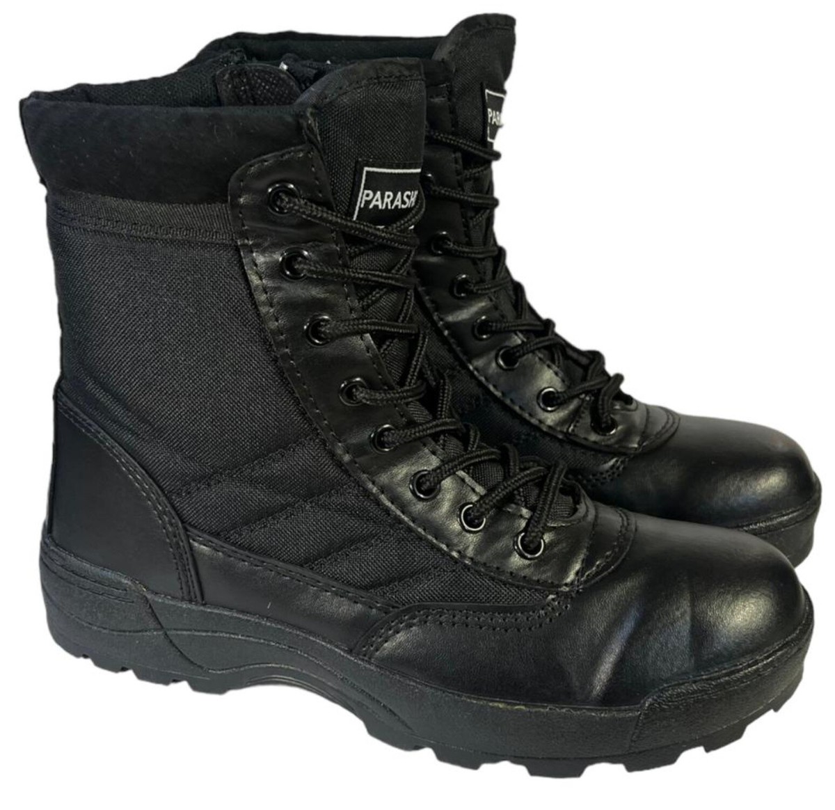 MENS ANKLE LACE UP ARMY COMBAT MILITARY HIKING SECURITY WORK POLICE BOOTS  SIZE