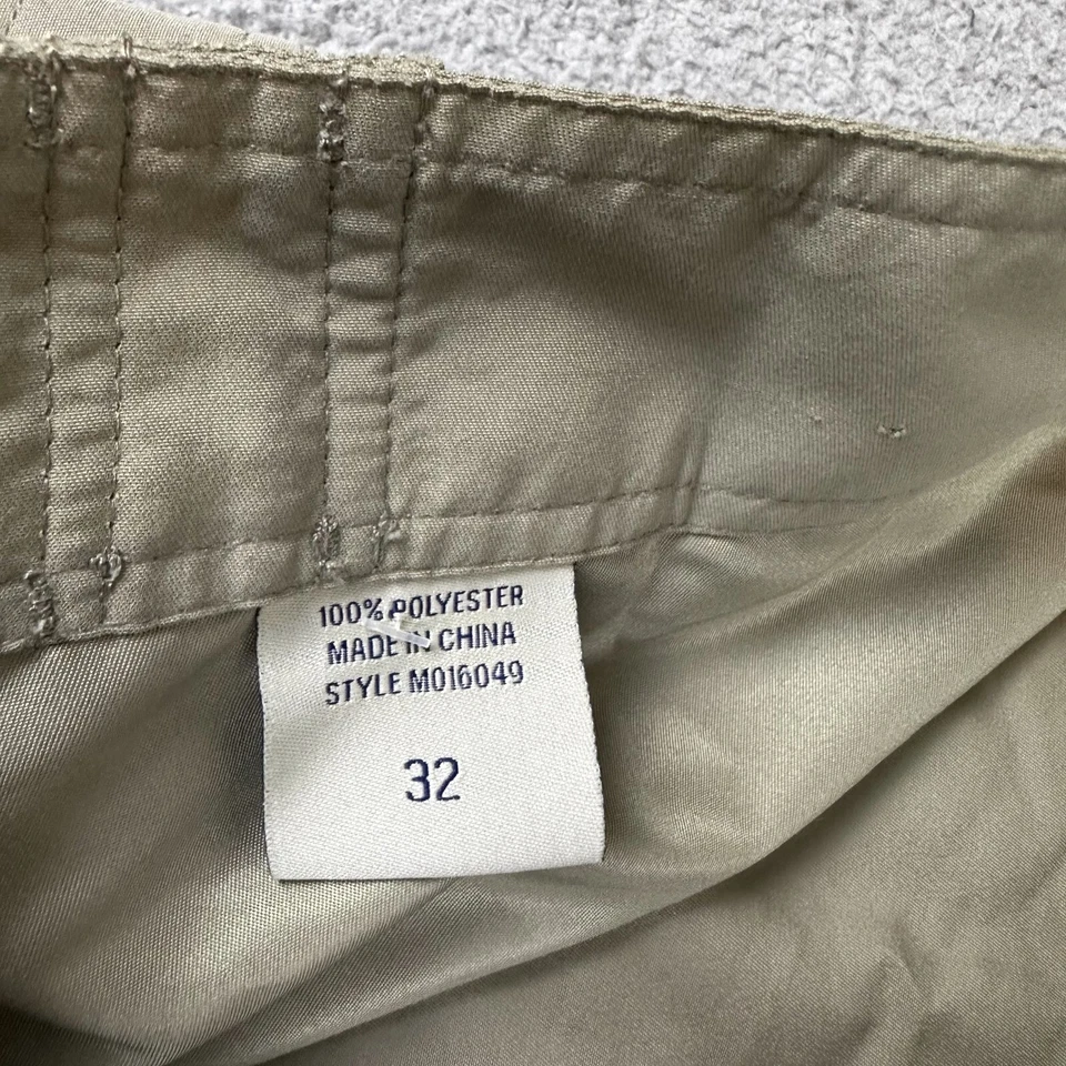 Pantalones Cortos Hook & Tackle 32 Beige 100% Poliéster 10" Entrepierna Altura Natación Pesca Foto 4 de 4