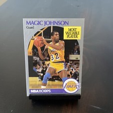 1990-91 Magic Johnson Los Angeles Lakers  NBA Hoops MVP Card #157