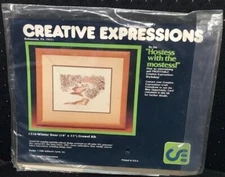 Creative Expressions 1216 Winter Deer Vintage Crewel Kit - New
