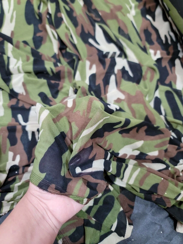 Fabric Sold By The Yard Olive Green Stretch English Mesh Military - Image 2 of 2