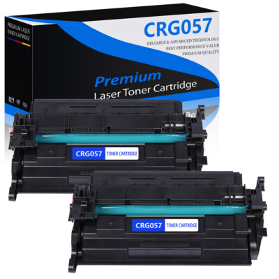 1-2PK 057 057H Toner Cartridge High Yield Compatible With Canon MF448dw LBP227dw