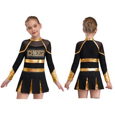 Women Girls Cheer Leader Stage Performance Costume Cheer Squad Dancing Wear