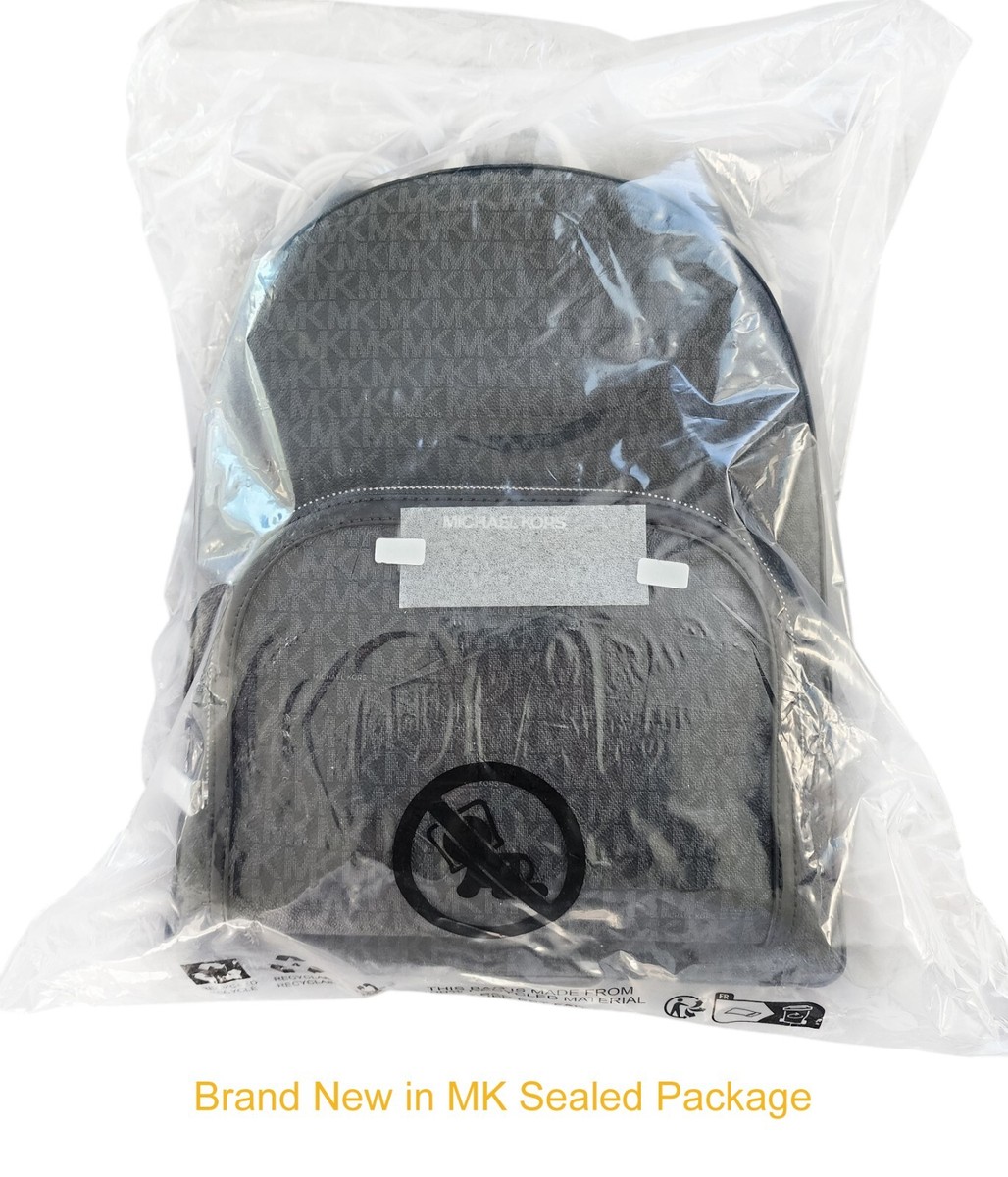 Latest Michael Kors JAYCEE Large Size Black Logo Monogram PVC