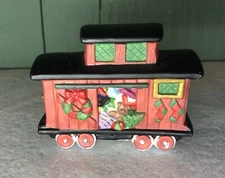 Vtg Ace Hardware Porcelain Christmas Train CABOOSE ONLY Original Box HandPainted