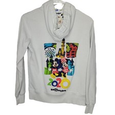 Vintage 2020 Walt Disney World Zip Up Double Sided Hoodie Stitched Womens Sz S
