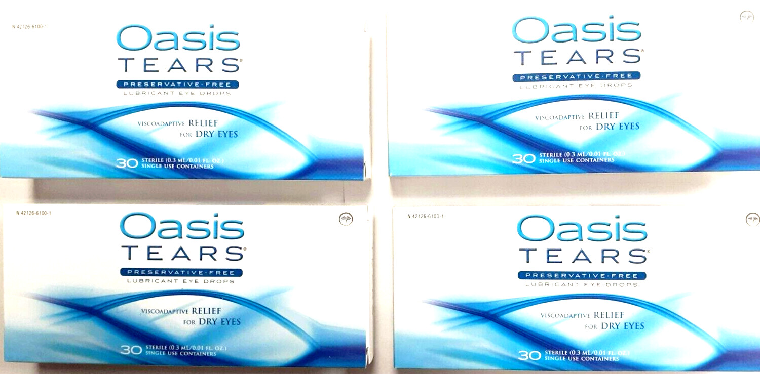 **4 BOXES** OASIS TEARS For Dry Eye Relief - Premium Product - Exp. 9/26