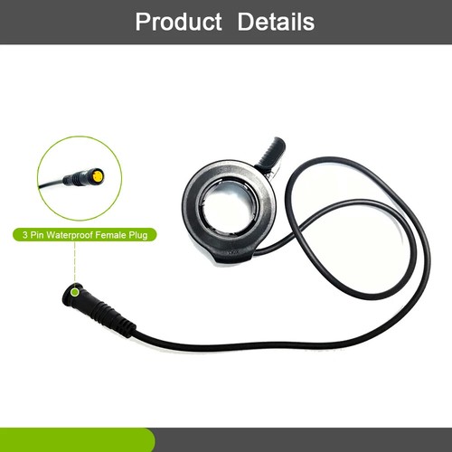 Thumb Throttle with 3 Pin Female Plug Waterproof Connector for BBS01 S02 SHD - Picture 3 of 16