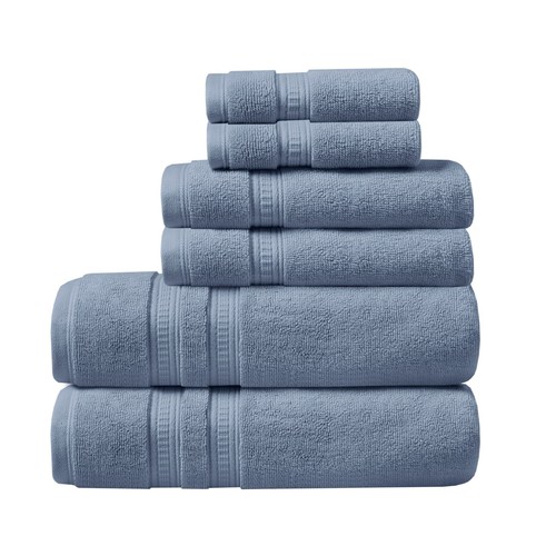 Beautyrest 6 PC Set 100% Cotton Feather Touch Antimicrobial Towel for Bathroom - Bild 19 von 20