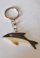SchlüSselanhäNger Maritim Delfin Ca. 7 Cm Lang Aus Holz Mit SchlüSselring