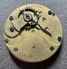 1893 COLUMBUS NORTH STAR 18S 7J PW LS POCKET WATCH MOVEMENT & DIAL private label