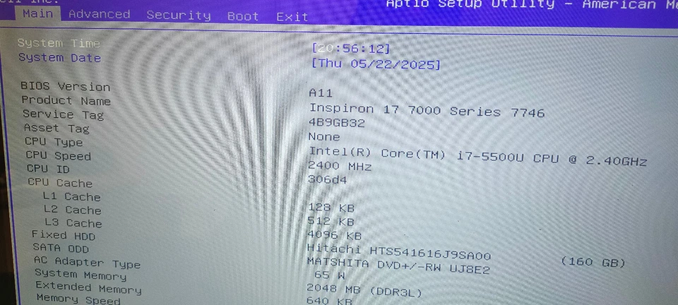 Carte mère - Motherboard - DELL INSPIRON 17 7000 series - Photo 2/4