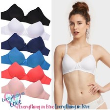 6 Pack Wireless Full cup Cotton Padded Comfortable Cotton No Wire Bras A B C Cup