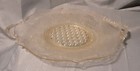 Yellow Depression Glass Lancaster Landrum Cane Bottom Plate with Two Handles — photo 3