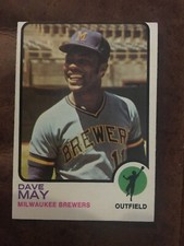 1973 Topps #152 Brewers Dave May Baseball Card
