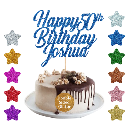 Spersonalizowany tort urodzinowy Topper Custom Cake Decor 30th 40th 50th 60th 70th