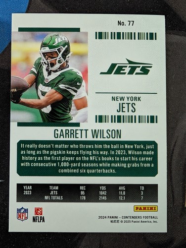 2024 Contenders Garrett Wilson Season Ticket Mojo Hobby Holo - Picture 2 of 2