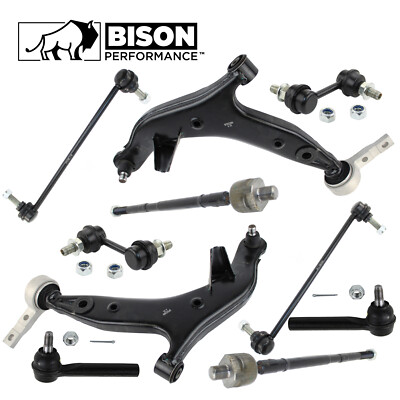 Bison Performance 10pc Front Control Arm Sway Bar Link Tie Rod Kit For Quest