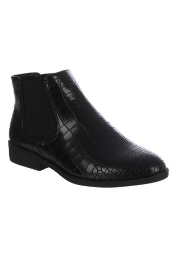 Faux Croc Chelsea Boots 
