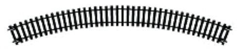 Hornby R605 - Rail courbe double R1, 371mm & 45°  - HO (1:87) - Photo 1/1