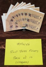 REPO MINT WRAPPERS ANTIQUE SLOT MACHINE ROOT BEER MILLS / JENNINGS 10 PACK MW#26