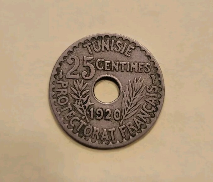 1920 Tunisia 25 Centimes 