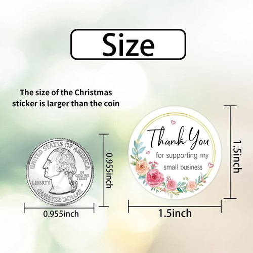 500 PCS 1.5 Inch Thank You for Supporting My Small Business Stickers for Packing - 第 2/6 張圖片