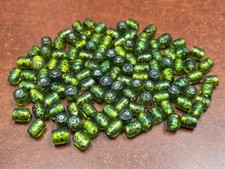 300 PCS GREEN FANCY TUBE GLASS GLASS BEADING BEADS 9MM