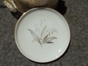Set of 5 Golden Rhapsody Kaysons Fine China Japan Coaster Ashtray Set 3.5"OD