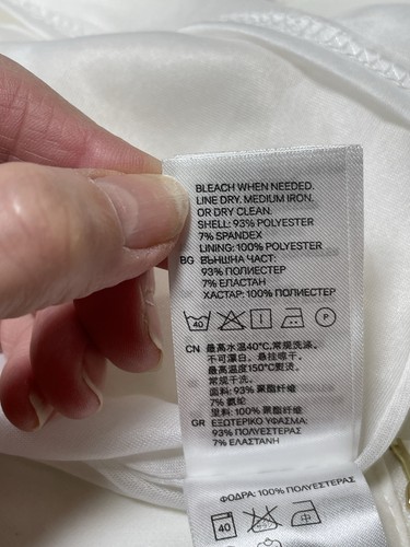 Vestido ajustado marfil sin mangas Reino Unido 14 H&M - Imagen 11 de 12