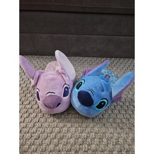 Disney Lilo  Stitch and Angel Plush Slippers Womens 7/8